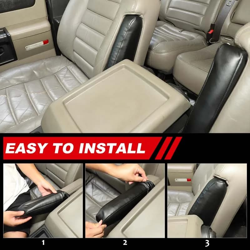 PU Leather Car Side Front Seat Armrest Cover Protective Sleeve For Hummer H2 2003-2007 Cover Car Interior Accessories