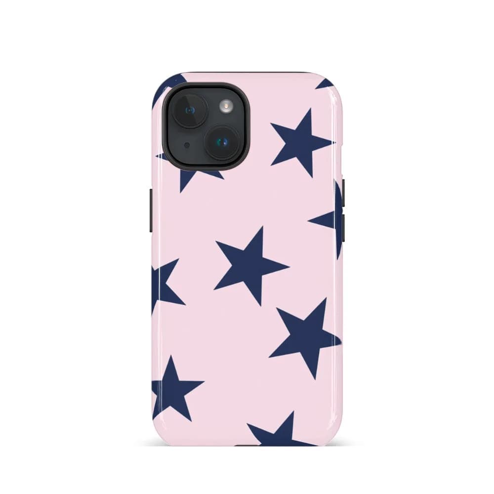 Foundation Make-up Blue Stars Case for IPHONE 17 16ProMax 15 14 13 12 11 PRO Plus Acrylic TPU Two in One Magnetic Phone Cases