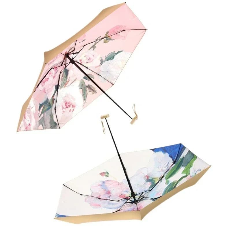 Parasol sunscreen UV protection umbrella Women's weather and rain dual-purpose folding ultra-light, compact and portable