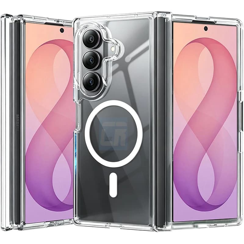 Hinge Protection For Magsafe Transparent Case for Samsung Galaxy Z Fold8 Ultra Fold8 Wide Magnetic Wireless Charging Hard Cover
