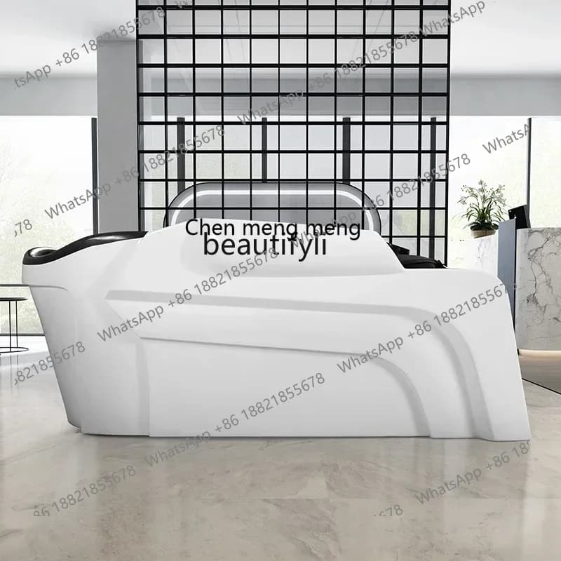 200302 Customized Intelligent Electric Massage Shampoo Bed Automatic Barber Shop New Thai Hair Shampoo Bed for Hair Salon Flushi