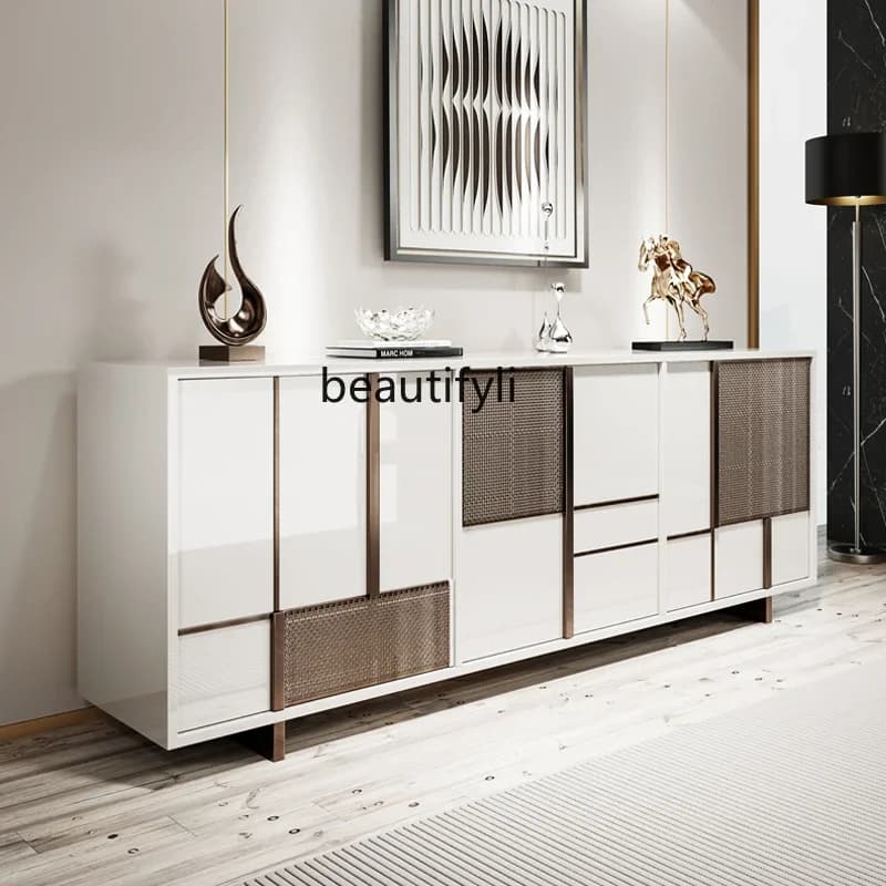 Italian Style Home Entrance Shoe Cabinet High-End Sideboard Storage Decorative Entryway Cabinet