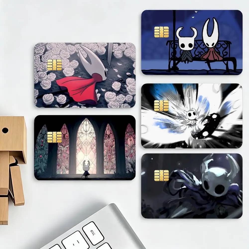 Game Hollow knight silksong HD Credit Card Stickers Game Card Decal Small Chip Waterproof Sticker Gift Decor
