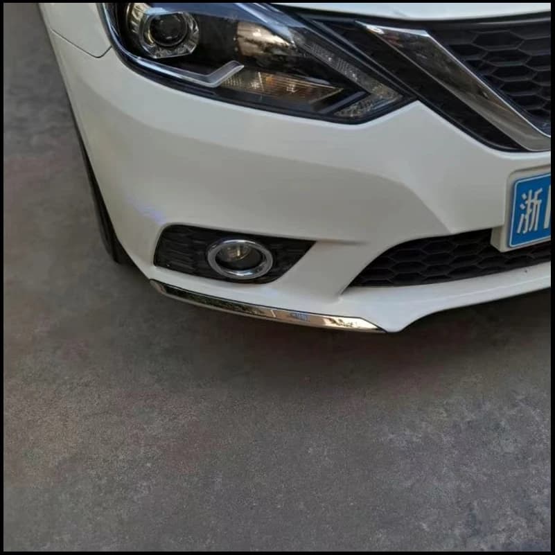 FOR Nissan Sentra 2016-2019 Both Side Bumper Lip Corner Cover Sticker Trim Decorative Strips Car Styling Auto Parts Accessories