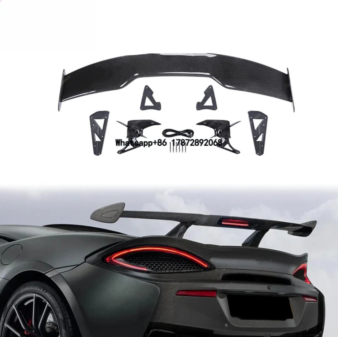 M Style High Quality Fitment Carbon Fiber Rear Spoiler Deck Ducktail Trunk Wing Tuning Aerodynamic Kit for McLaren 540c & 570s
