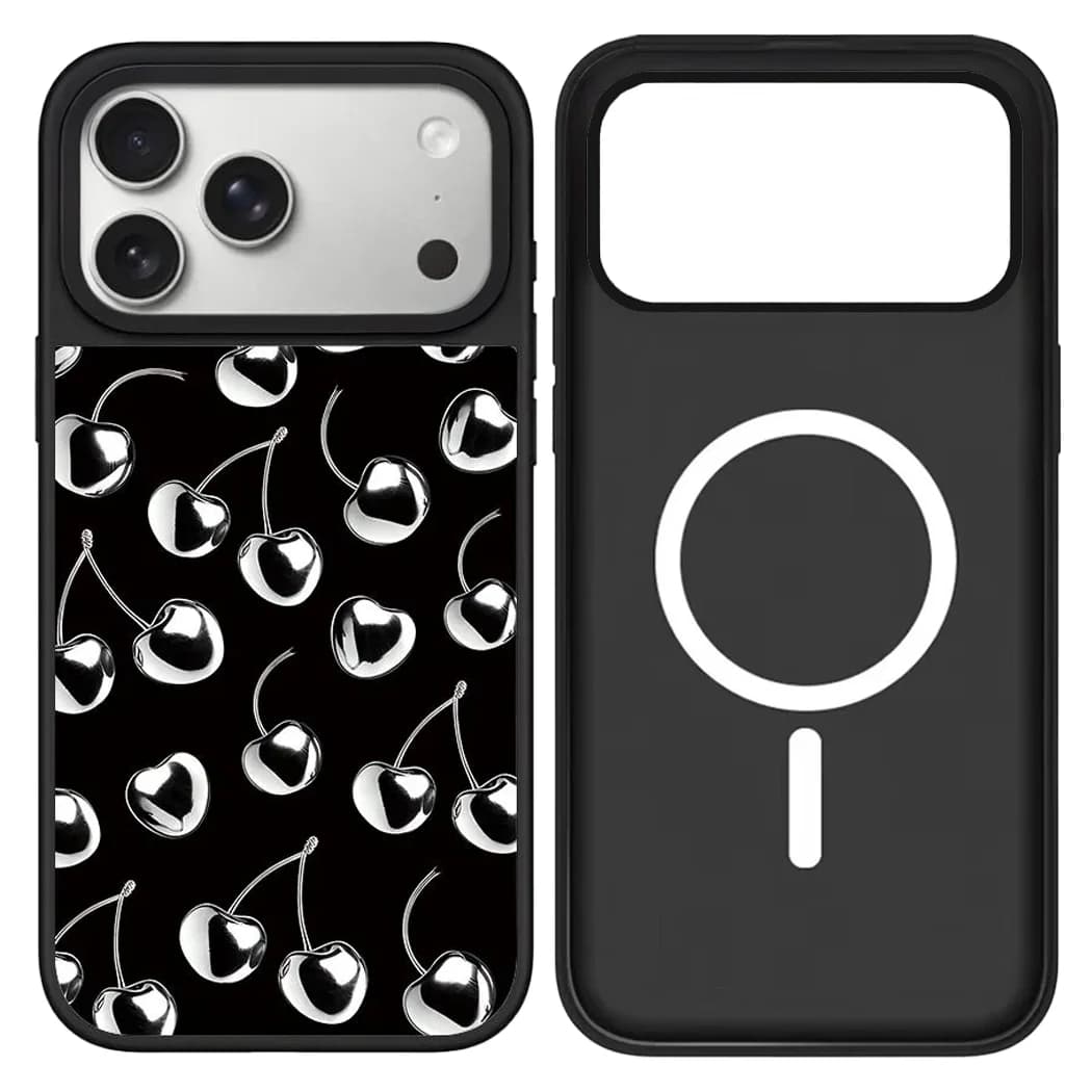 Black Cherry Mirror Surface Magnetic Case: Compatible with IPhone 17 16 15 14 13 12 Pro Max 17 Air