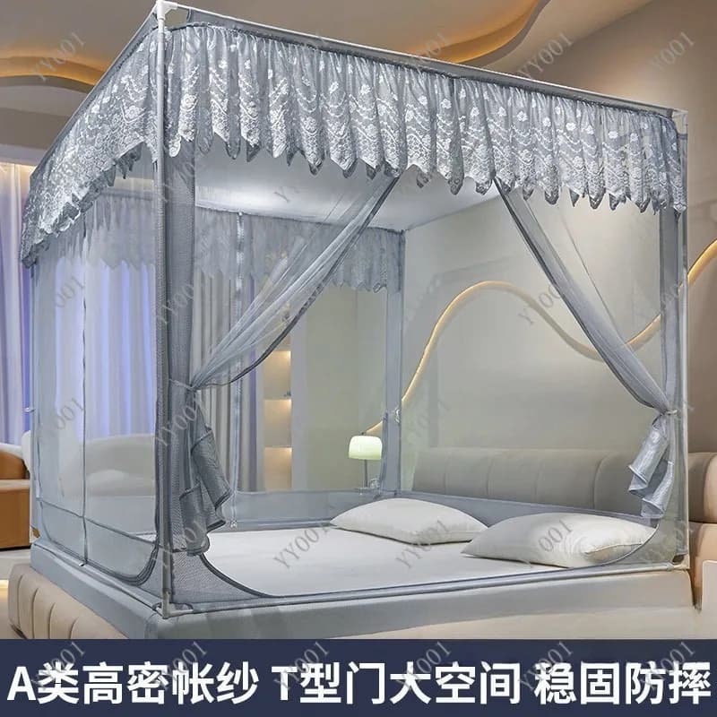 2026  Anti-fall Mosquito Net Mongolian Style Full Enclosure Bottom Safe Sleep Bed Tent