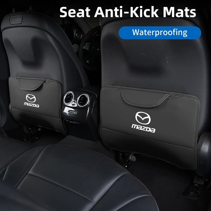 Car Seat Anti-Kick Pad Seatback Storage Protector Cover Accessories For Mazda 3 5 6 323 626 RX8 7 MX3 MX5 CX5 Axela Atenza