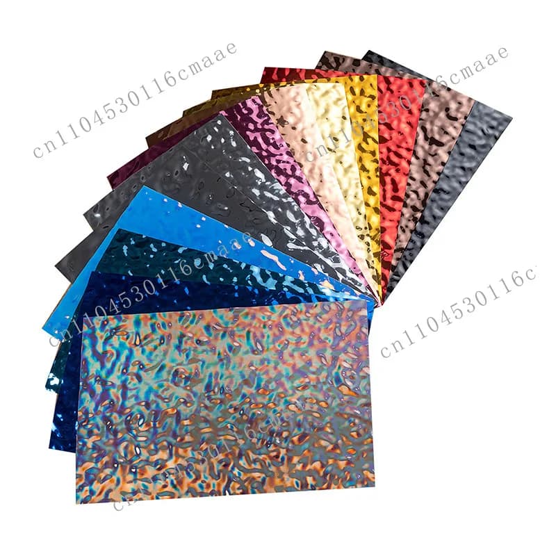 Plastic water ripple film imitation metal decorative background wall wedding background photo ceiling wavy  mirror film