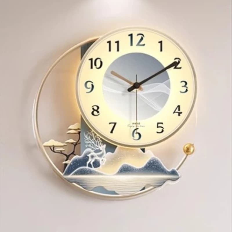 Luxury Design Living Room Wall Clock Nordic LED Digital Clock Restaurant Mute Quartz Clock Corridor Mural Watch Home Decor Items