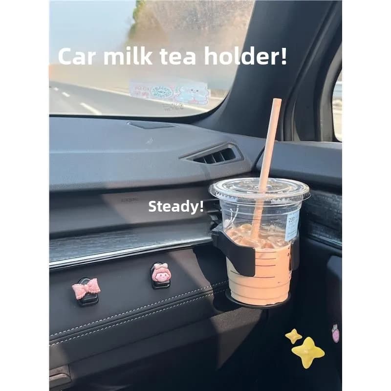 Summer iced beverage milk tea water cup holder cup tea rack car ashtray air conditioning air outlet fixed beverage stand