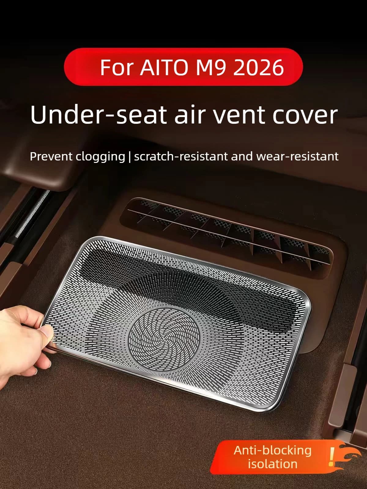 Suitable for AITO M9 2026 Rear seat air conditioning vent protective cover car accessories
