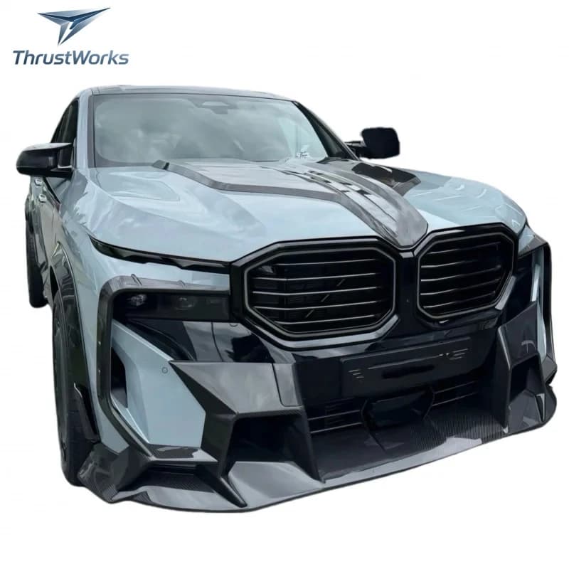 ThrustWorks Msy Style Dry Carbon Fiber Kit XM Front Lip Diffuser Spoiler Hood Wide Body KitDurle New