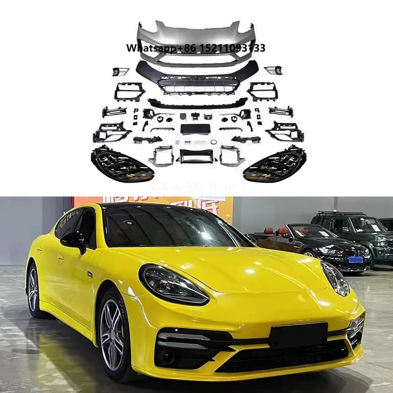 2009-2016 Front Bumper Body Kit Upgrade with New Front Headlight Modification for 970 971 TurboS