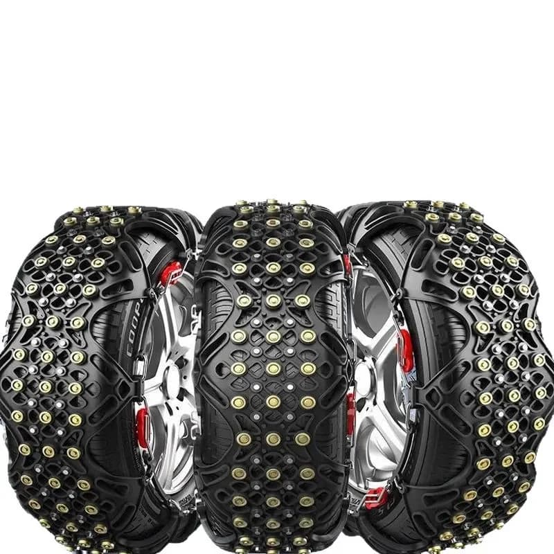 Car fully enclosed snow chain integrated tightening thickened rubber natural rubber closed