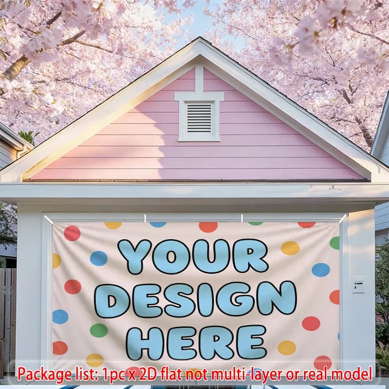 2D Flat 1pc Custom Banner with 4 Grommets, Custom Banner with Design You Want, Perfect for Festival Decor No Electricity Needed