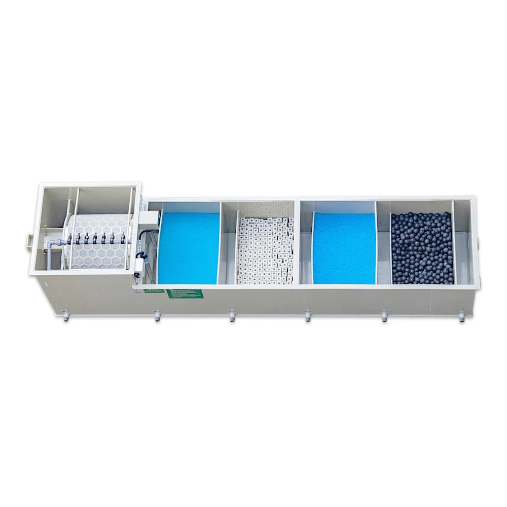 Qihang Garden Pond Filter Aquaculture Fish Farm Filtration System Bio Filtration 50m3/H Combi Rotary Drum Filter for Koi Pond