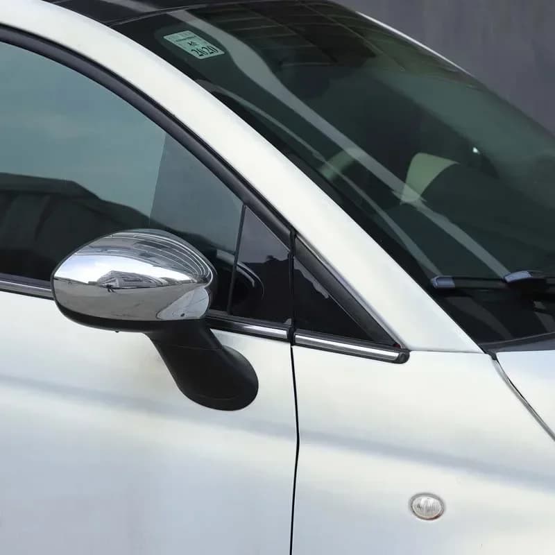 For Fiat 500 PC gloss black car center pillar decorative sticker car exterior decoration protection accessories 6Pcs