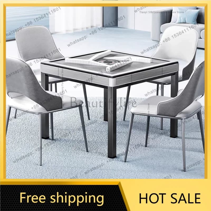 PG Italian Minimalist Ultra-thin Automatic Mahjong Table Modern Luxury Dining Table Home Furniture طاولة طعام FYMT