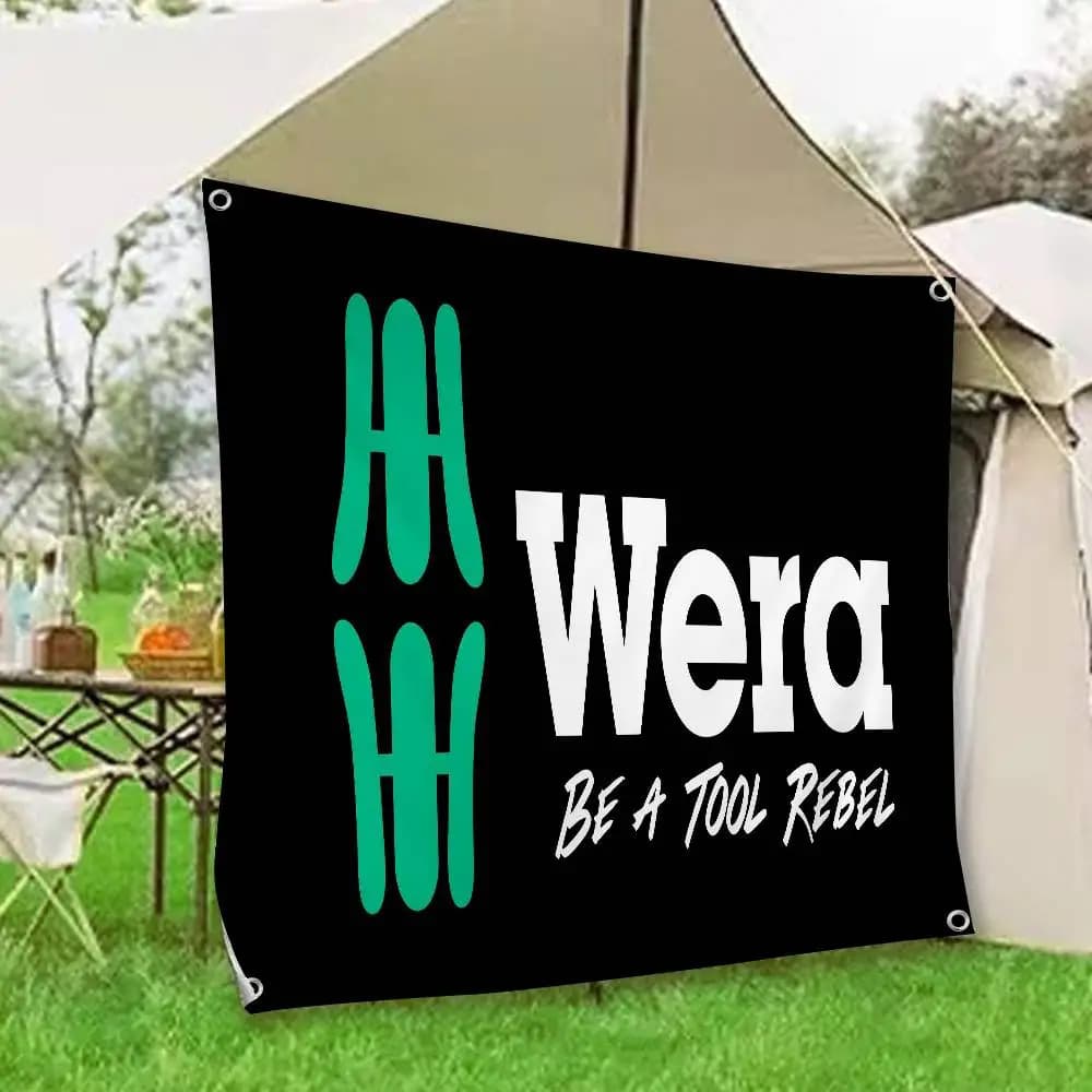 W-Wera-Tools Cartoon Flag Art Science Fiction Room Home Decor Wall Hanging Home Decor Banner