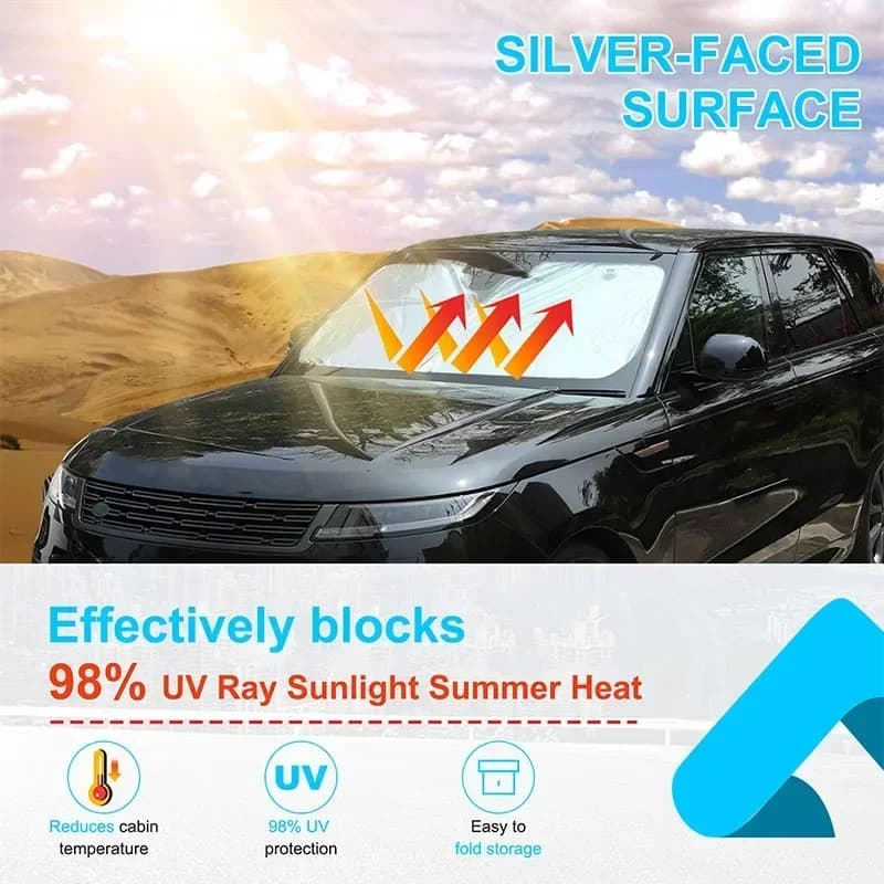 For Land Rover Range Rover Sport  2023+ Silver Tape Car Styling Car Front Windshield Anti-UV Sun Shade Car Accessories