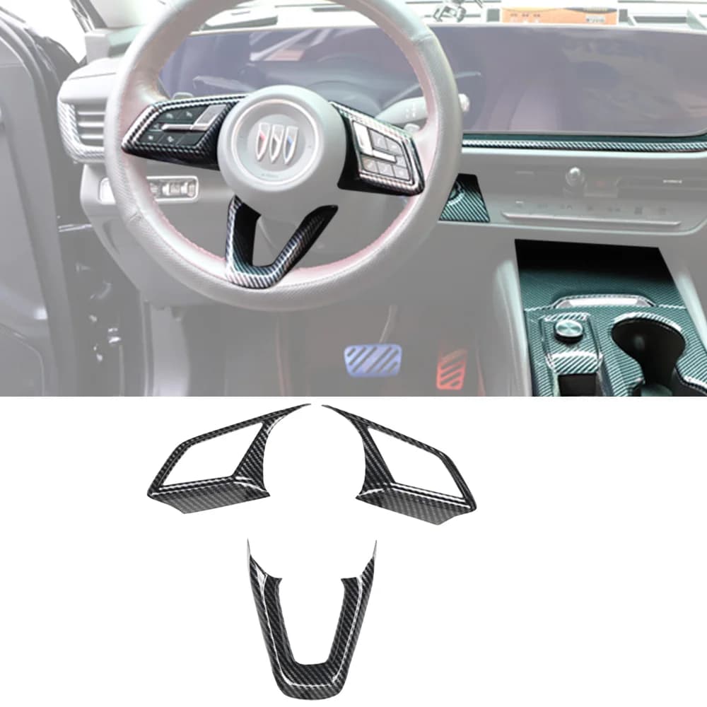 Left-hand Drive Car Steering Wheel Decoration Cover Stickers for Buick Envision S/PLUS 2024 2025 Auto Interior Accessories ABS