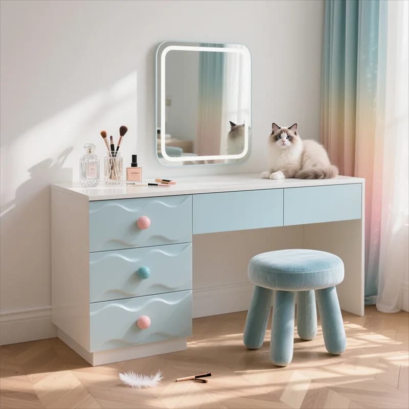 Creative Elegant Vanity For Women Modern Unique Quality Trendy Makeup Vanities Aesthetic Vanity De Mujer Bedroom Furniture