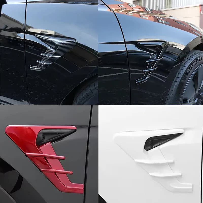 2Pcs Black ABS Side Camera Protection Cover Kit For Tesla Model 3 Model Y 2020-2025 Exterior Decoration Mod Sticker Accessories