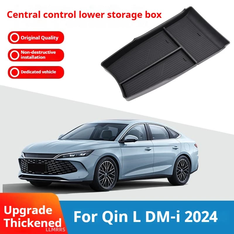 For 2024 BYD Qin L DM-i Central Control Lower Storage Box Storage Box Storage Box Car Supplies Storage Organizer
