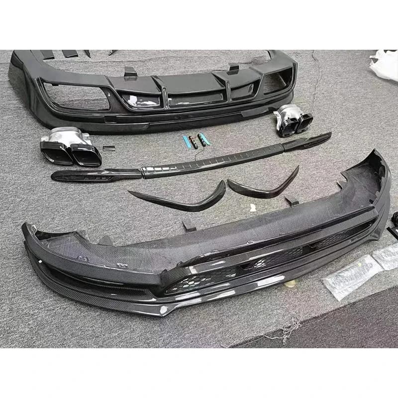 Runde for GLC 63 upgrd Bs carbon fiber body kit front lip fog lampsh grille wheel arches rear lip roof wings