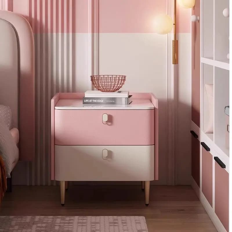 Italian Classic Nightstand Drawer White Cute Lounges Nordic Bedside Table Dorm Essentials Modern Mesitas De Noche Furniture Home