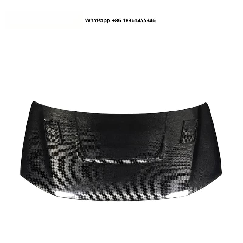 2012-2015 Car Front Bonnet a Style Carbon Fiber Engine Cover Hood  9th Engine Hoods