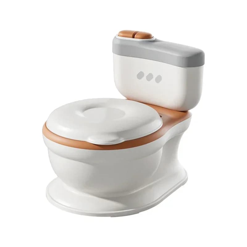 Baby Products Portable Travel Simulation Flush Music Baby Potty Training Toilet with Tissue Box