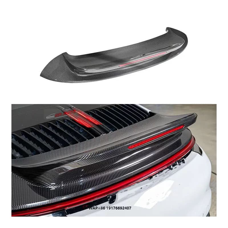 For 992 911 Front Dry Carbon Fiber Tail Spoiler Classic Ducktail Design Easy Installation