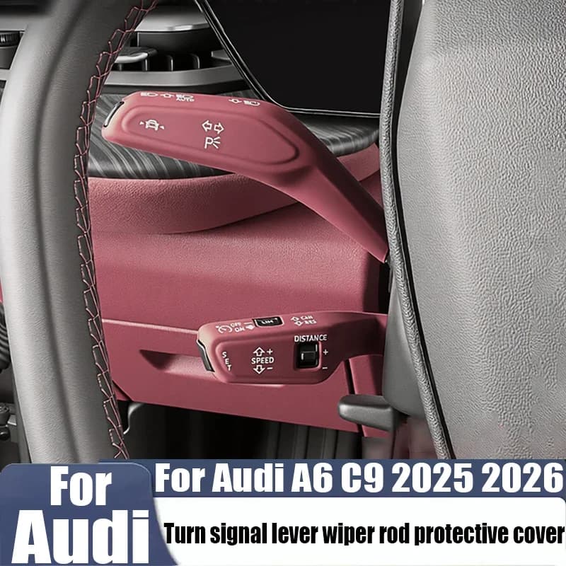 For Audi A3 A4 A5 A6 Q3 Q5 Q7 Q8 C9 GU 2020 2021 2022 2023 2024 2026 Silicone Turn Signal Wiper Lever Cover Interior Accessories