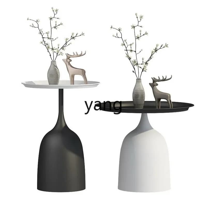 LMM light luxury edge few Nordic rock slab coffee table simple modern creative round table