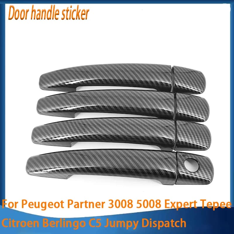 Car Door Handle Cover Styling Accessories For Peugeot Partner 3008 5008 Expert Tepee Citroen Berlingo C5 Jumpy Dispatch