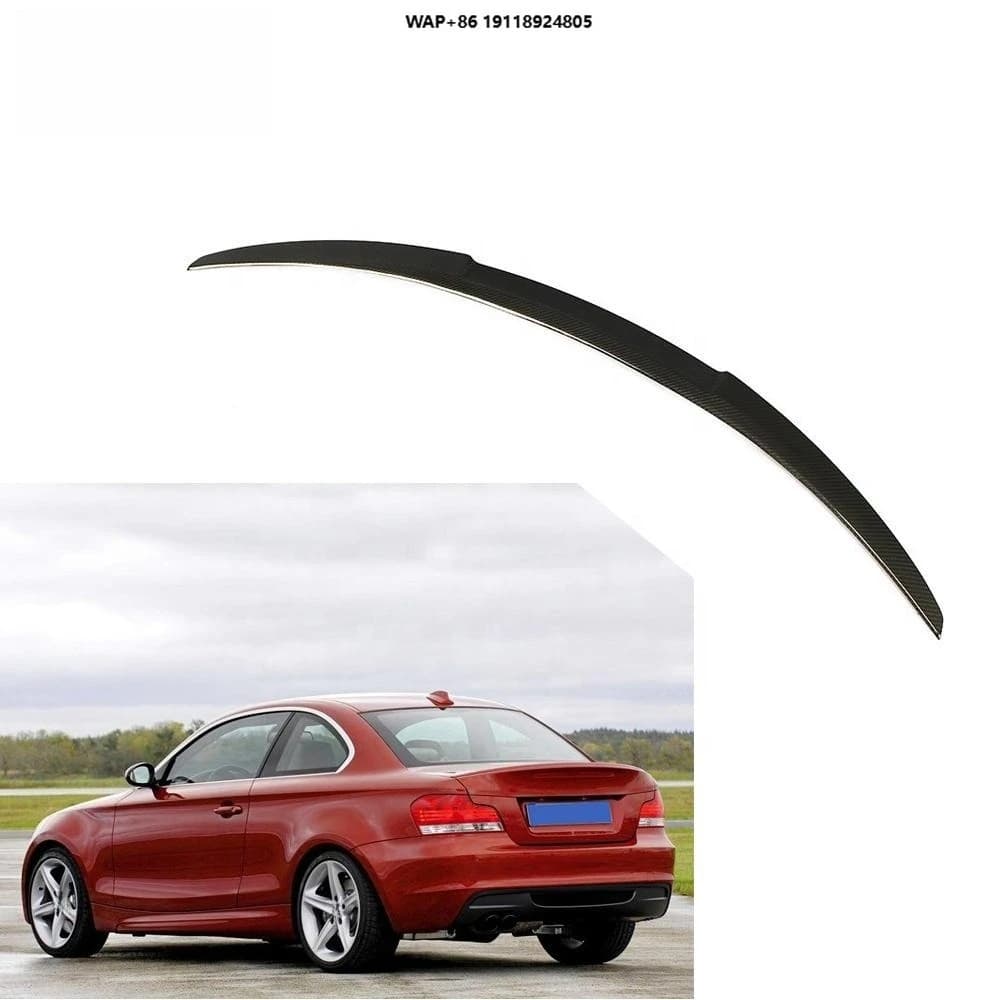 1Series E82 Carbon Fiber Car Rear Spoiler Wing for B-MW E82 Coupe 2-Door 2007-2012 M4 Style