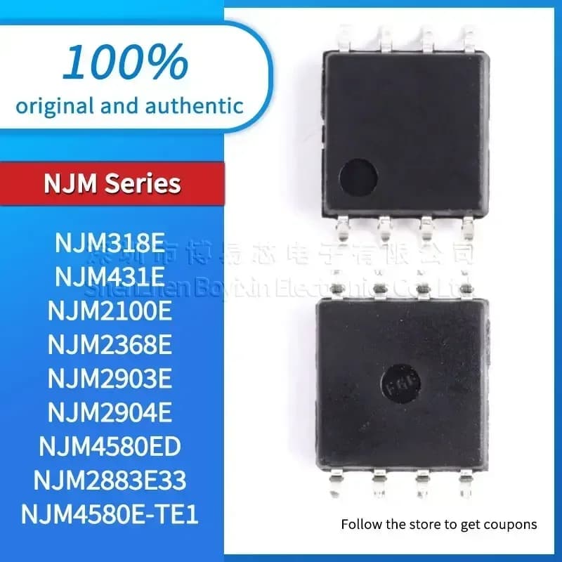 NJM318E NJM431E NJM2100E NJM2368E NJM2883E33 NJM2903E NJM2904E NJM4580ED NJM4580E-TE1 Black casing
