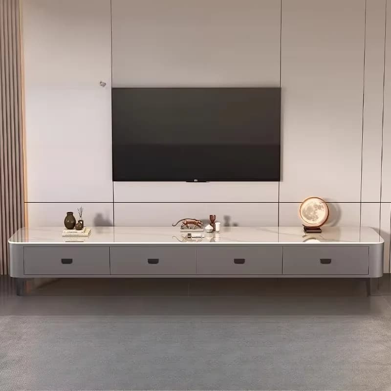 Design Extension TV Stand Gold Glass Luxury Television TV Stand Floor Designer Meuble Television Salon Living Room Furniture