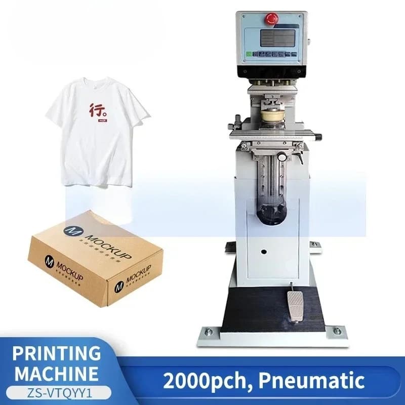 Zonesun Vertical Pad Printer Pad Printing Supplies Pneumatic Ink Transfer High-Precision Printing ZS-VTQYY1