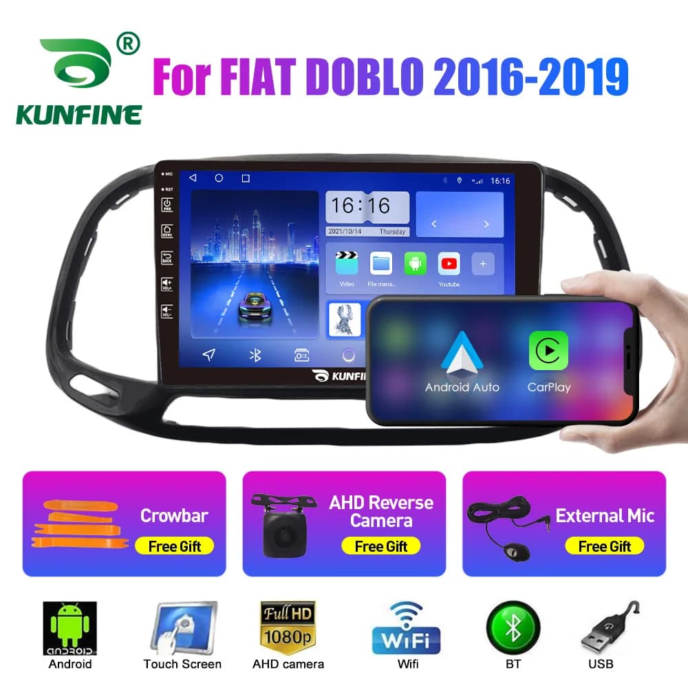 For Fiat Doblo 2016-2019 Android Car GPS Navigation & Reversing Camera Integrated Unit