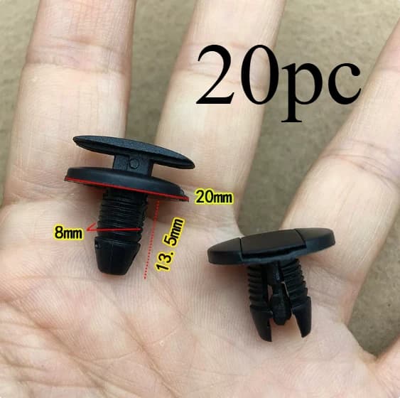 20pc For Porsche Cayenne Engine Cover Radiator Guard Bumper Grille Inner Trim Fixed Retainer Clips