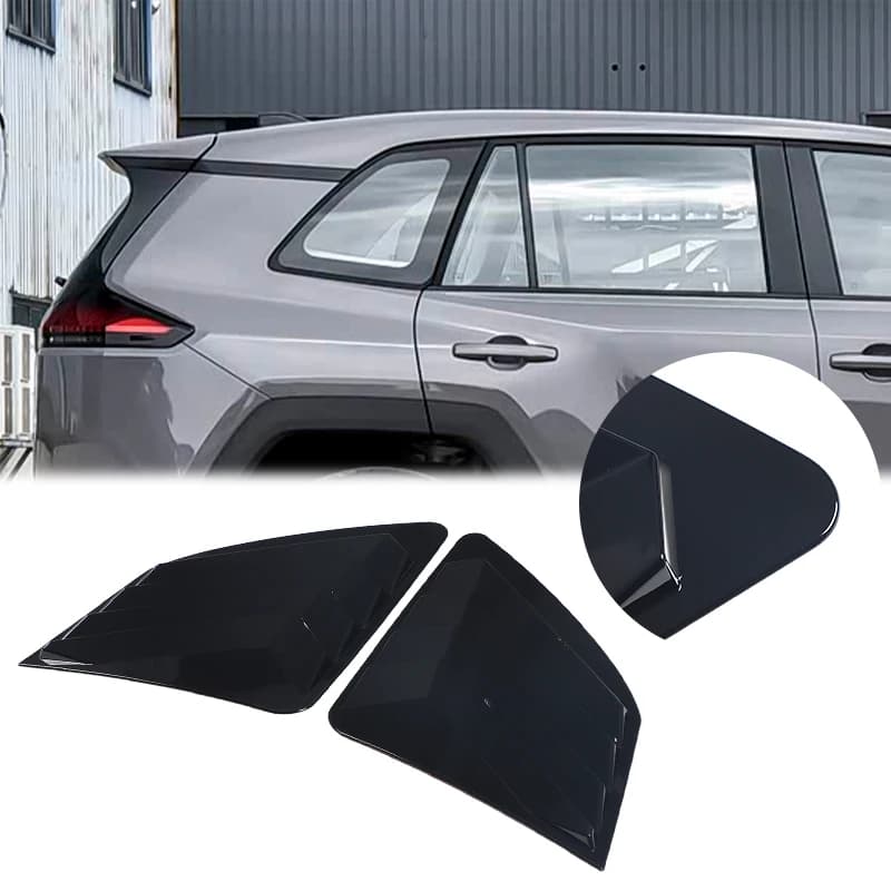 For Toyota RAV4 Rongfang 2026+ ABS Black Car Rear Triangle Shutter Cover Decorative Sticker Car Exterior Protection Accessories