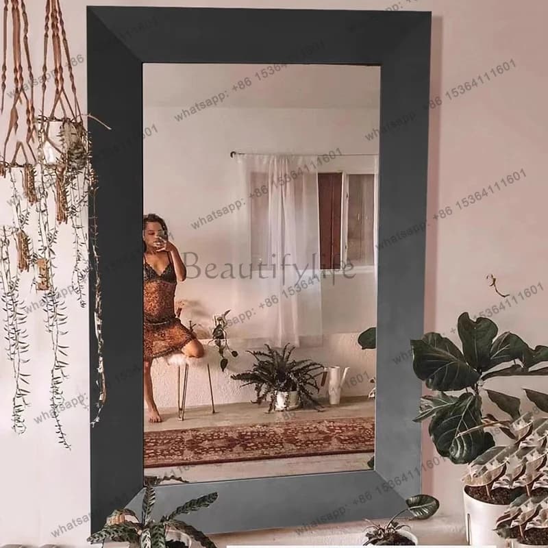 LSSquare Barber Mirror Floor Funky Long Makeup Bedroom Shower Full Body Aesthetic Mirror Standing Vanity Espelhos Home Products
