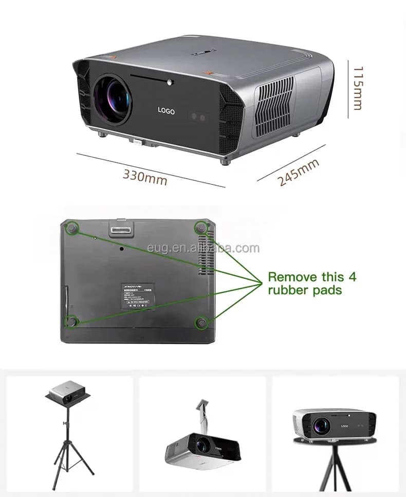 2025 hot sale Factory OEM Google Certified A9G ATV Projector 1550ANSI Chromecast Android 11 NFC 4K LCD LED Projector with BT Voi