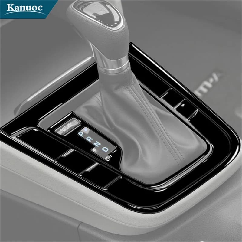10Pcs For Hyundai Elantra 2016-2018 ABS Jet Black Gear Panel Decorative Stickers Car Interior Styling Accessories