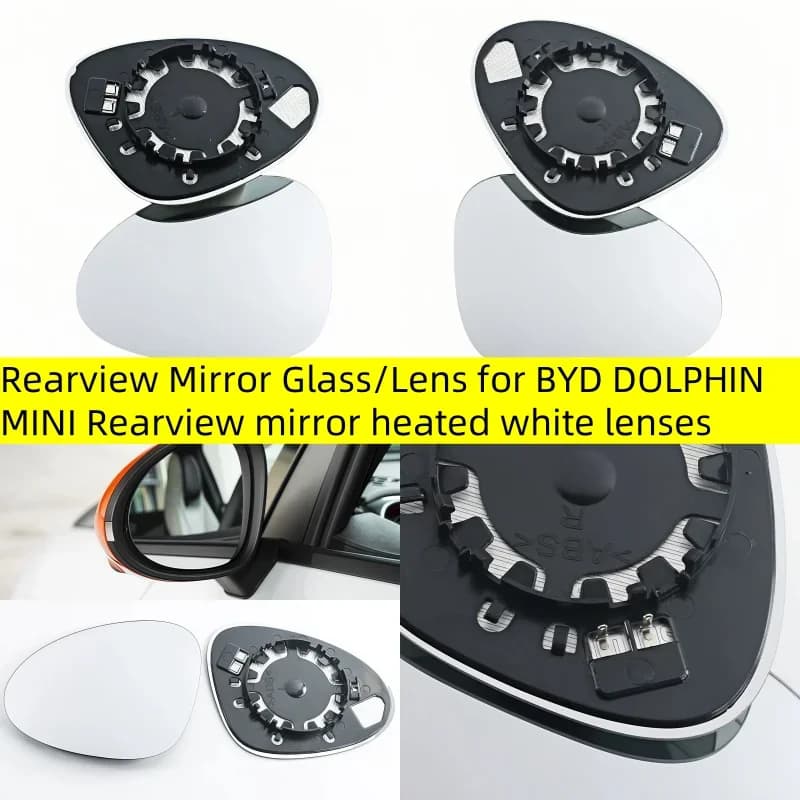 Rearview Mirror Glass/Lens for BYD DOLPHIN MINI Rearview Mirror Heated White Lenses