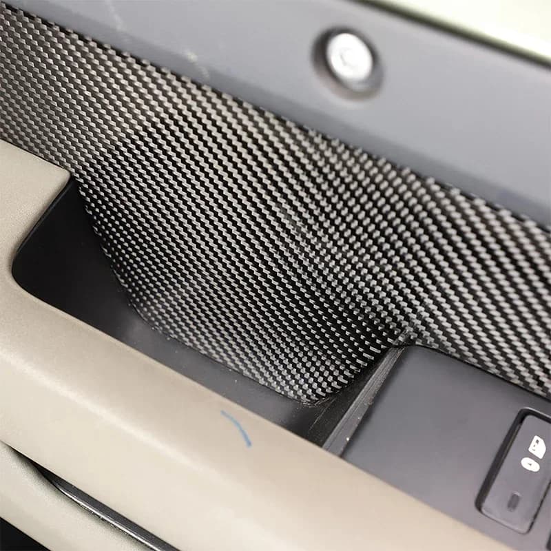 For Land Rover Defender 90 110 130 2020-24 Car Accessories Soft Carbon Car Front Row Inner Door Armrest Side Panel Trim Sticker