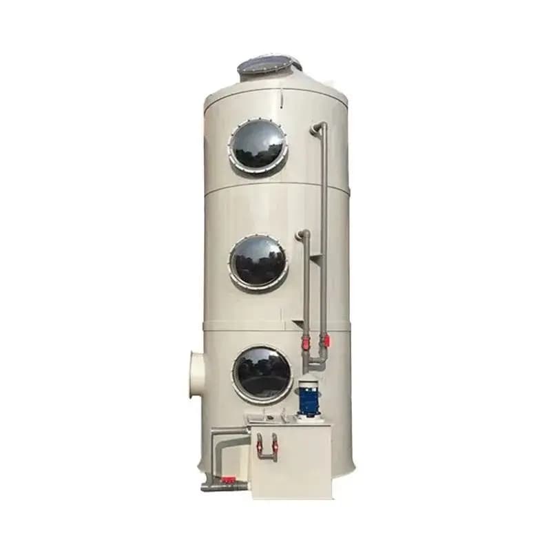 Stainless steel spray tower, industrial washing tower for waste gas treatment, acid mist dust removal and purification equipment